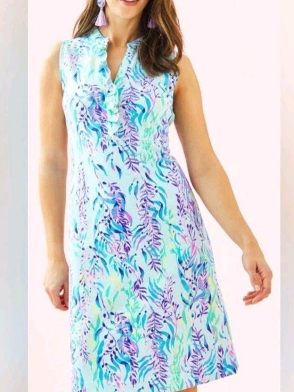 LILLY PULITZER Sherryn Shift Dress
SWIM SHANDY Blue Oasis Tint Sz. Large 158 ret